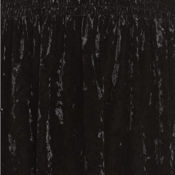 Kobi Halperin Strapless Smocked Crushed Velvet Black Lace Sleeve Dress Small NWT - Picture 7 of 17